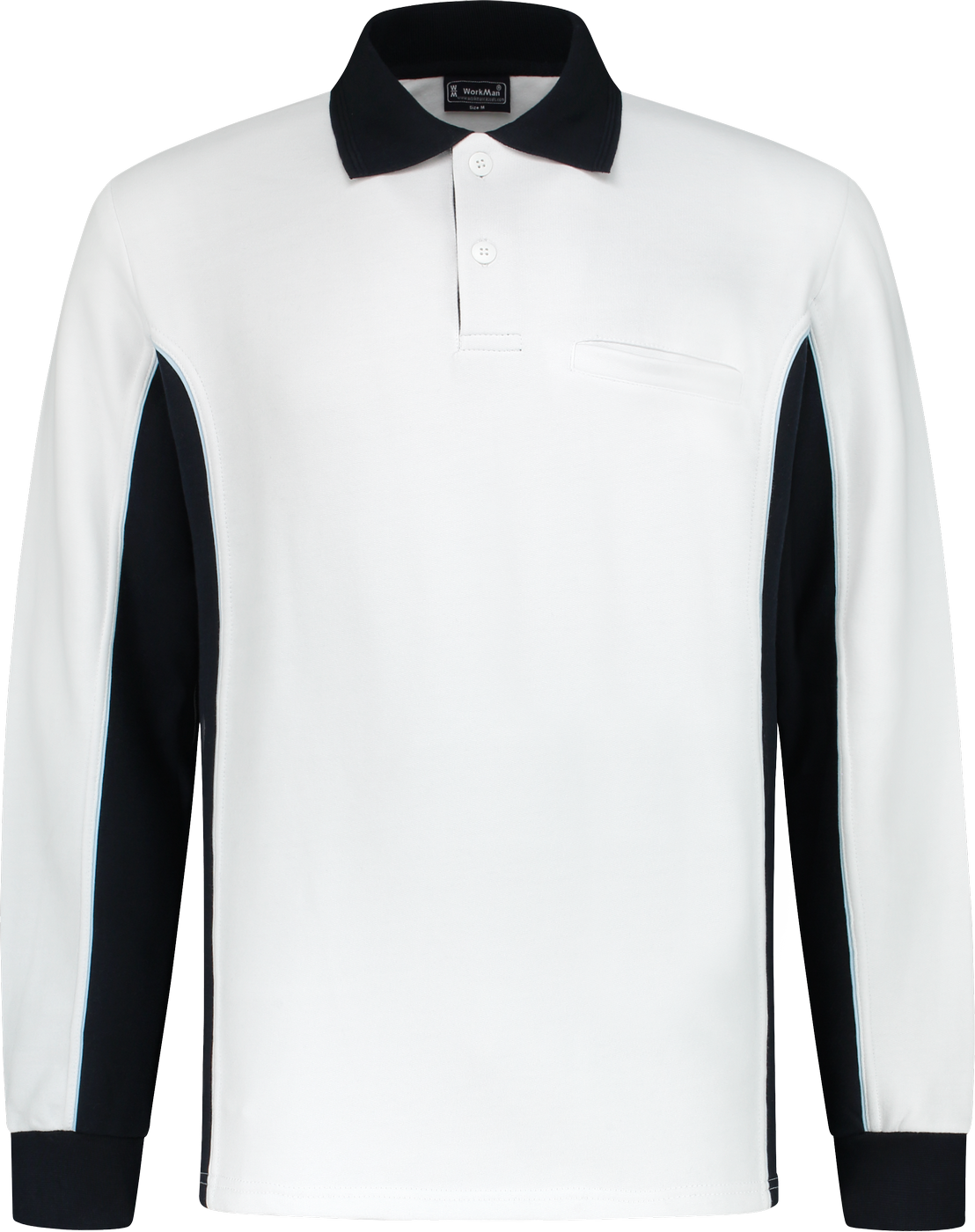 2401 Polosweater Bi-Colour White / Navy